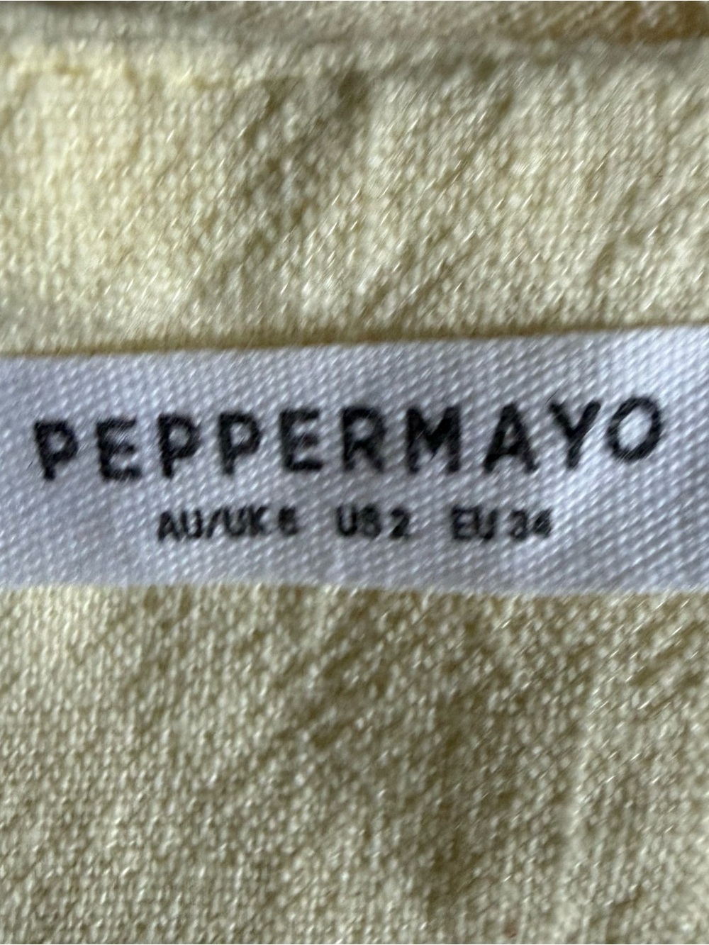 Peppermayo butter yellow mini halter dress - Picture 6 of 8